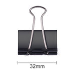 50 clip in metallo nero 32 mm per ufficio