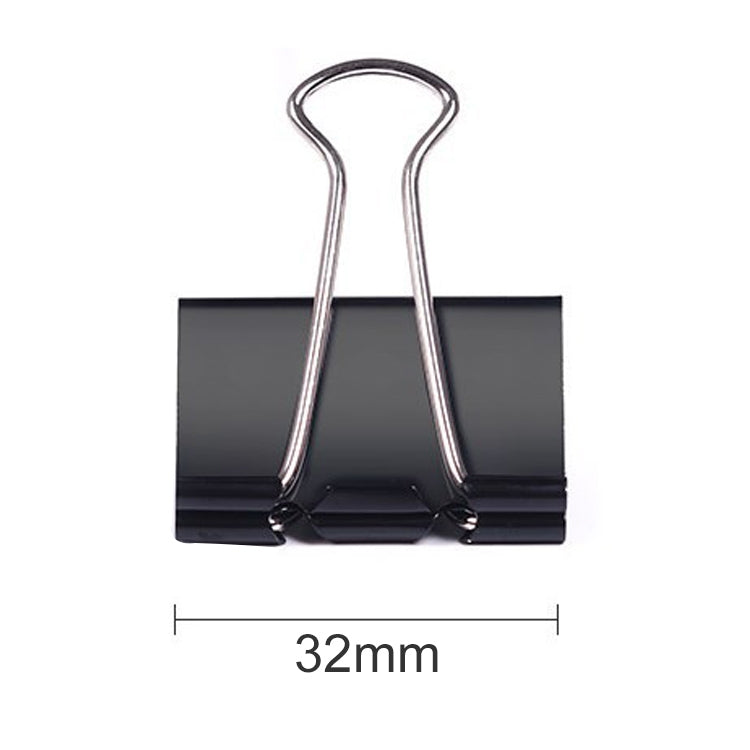 50 clip in metallo nero 32 mm per ufficio