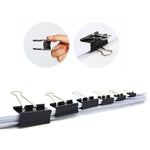 50 clip in metallo nero 32 mm per ufficio