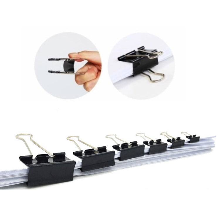 50 clip in metallo nero 32 mm per ufficio