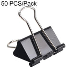 50 clip in metallo nero 32 mm per ufficio