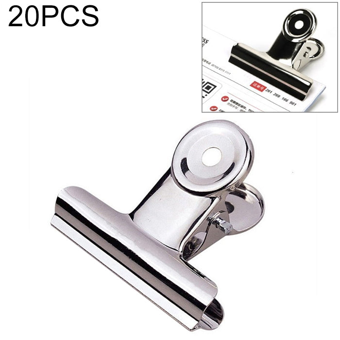 72 clip rotonde in acciaio inossidabile, metallo argentato, 31 mm, per appunti, lettere, clip per carta, per ufficio, 20PCS / 31mm