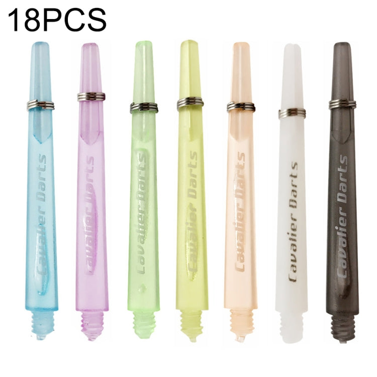 18 Accessori per freccette Aste per freccette PC trasparenti con filettatura 2BA con anello, Lunghezza: 45 mm, Consegna colore casuale, 18 PCS Dart Shafts