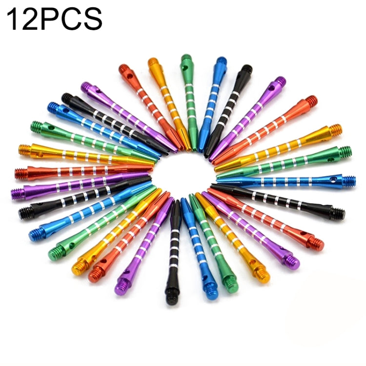 12 aste per freccette giocattolo da lancio da 53 mm, in alluminio 2BA, consegna colore casuale, 12 PCS Dart Shafts