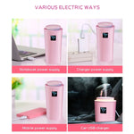 Strumento idratante misuratore di umidità umidificatore Small-3 2W con luce notturna a LED, capacità del serbatoio dell'acqua: 260 ml