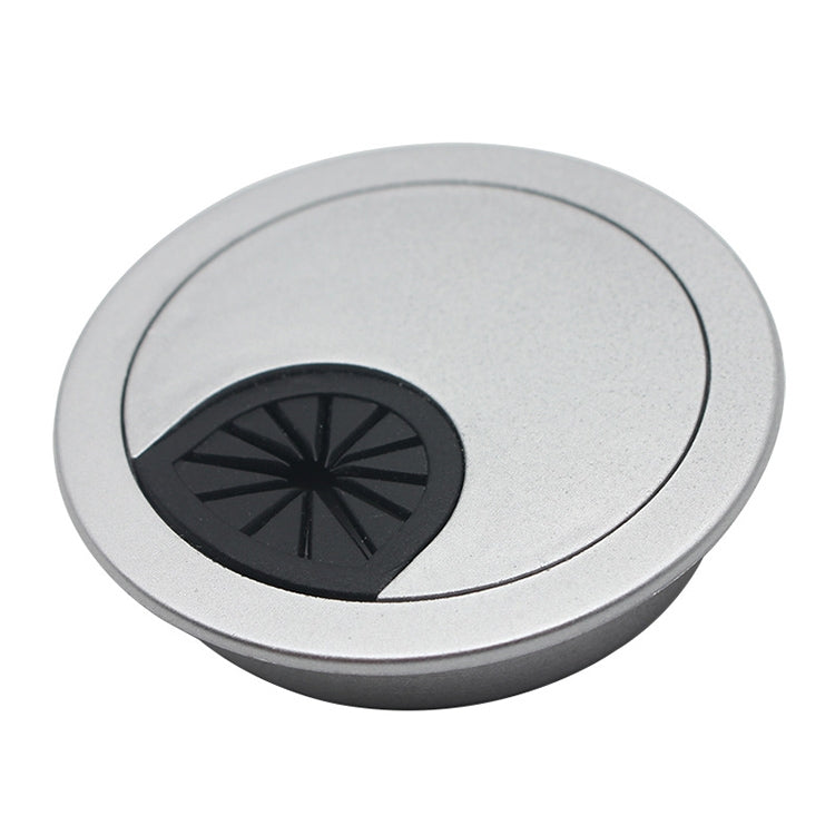 Copriforo per scatola di filettatura rotonda in plastica da tavolo per computer da scrivania da 10 pezzi, diametro del foro: 53 mm, 53mm