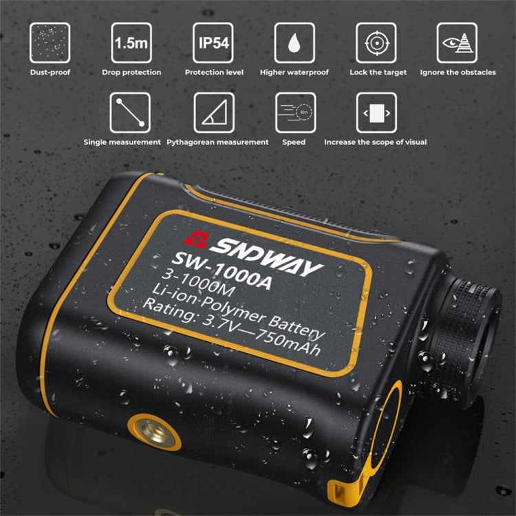 SNDWAY SW1000A Outdoor Portable Waterproof Telescope Distance Meter 1000m 1000m