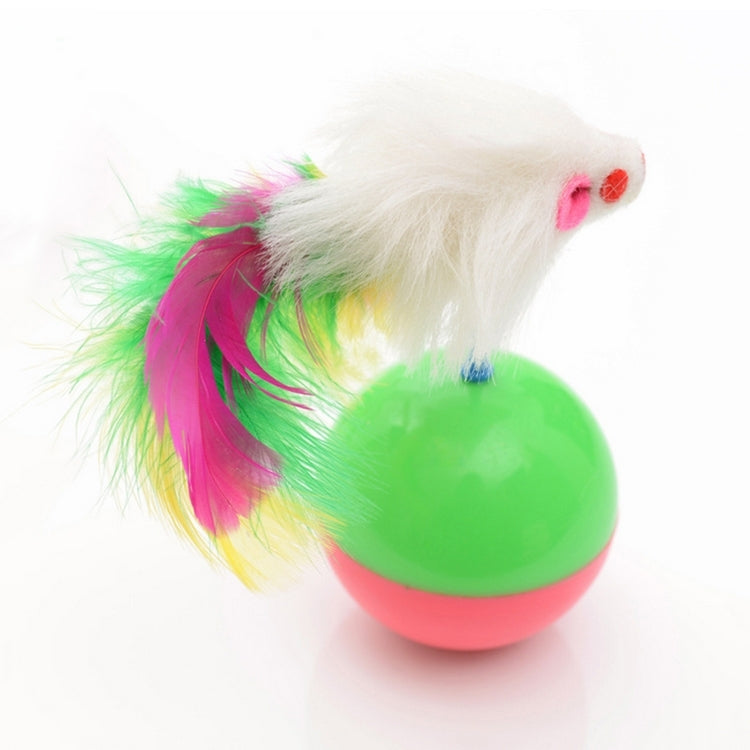 Durevoli giocattoli preferiti per gatti, piume, topi, bicchieri, giocattoli di plastica, palline, diametro: 5,5 cm, Ball Diameter: 5.5cm