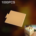 Tappetino per torta in cartone quadrato piccolo da 100 pezzi. Tappetino per mousse per torta dorato rigido e spesso, Small Square