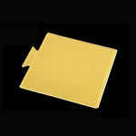 Tappetino per torta in cartone quadrato piccolo da 100 pezzi. Tappetino per mousse per torta dorato rigido e spesso, Small Square