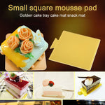 Tappetino per torta in cartone quadrato piccolo da 100 pezzi. Tappetino per mousse per torta dorato rigido e spesso, Small Square