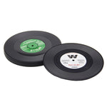 6 pezzi/set retrò sottobicchieri in vinile nero per dischi CD, sottobicchieri per casa, tavolo, tazza, decorazione, caffè, bevanda, tovaglietta, stoviglie, diametro: 10,7 cm, 6 PCS Cup Mat
