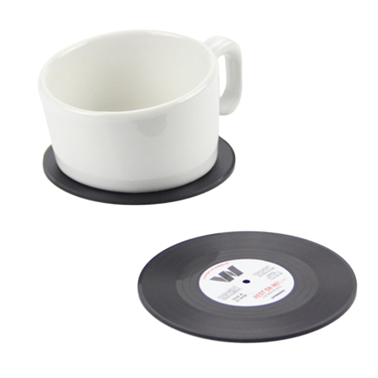6 pezzi/set retrò sottobicchieri in vinile nero per dischi CD, sottobicchieri per casa, tavolo, tazza, decorazione, caffè, bevanda, tovaglietta, stoviglie, diametro: 10,7 cm, 6 PCS Cup Mat