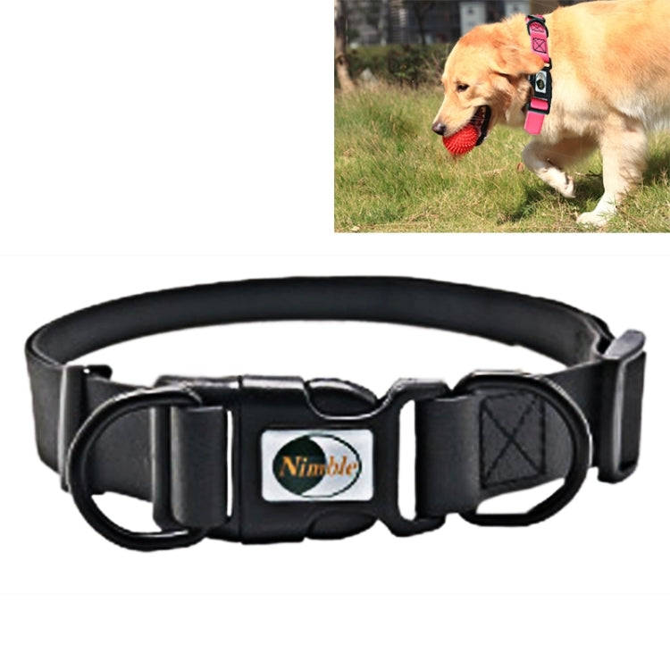 Collare per cani da compagnia a doppio anello regolabile impermeabile in materiale PVC, adatto per cani feroci, taglia: S, misura collare: 24-36 cm, Size: S, Size: 4