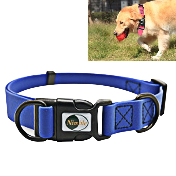 Collare per cani da compagnia a doppio anello regolabile impermeabile in materiale PVC, adatto per cani feroci, taglia: S, misura collare: 24-36 cm, Size: S, Size: 4