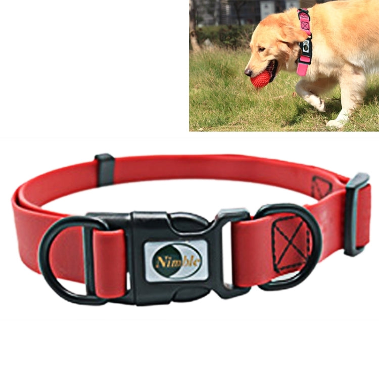 Collare per cani da compagnia a doppio anello regolabile impermeabile in materiale PVC, adatto per cani feroci, taglia: S, misura collare: 24-36 cm, Size: S, Size: 4