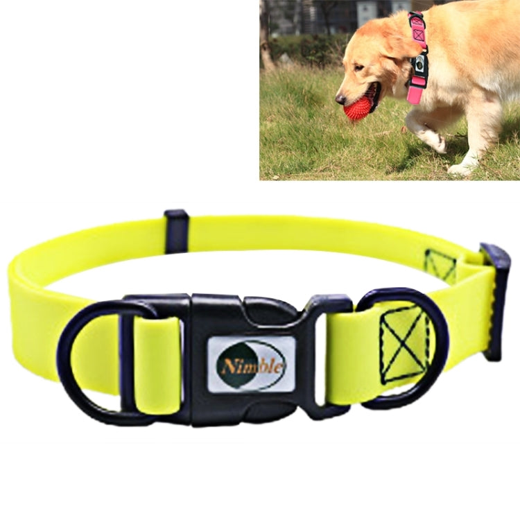 Collare per cani da compagnia a doppio anello regolabile impermeabile in materiale PVC, adatto per cani feroci, taglia: S, misura collare: 24-36 cm, Size: S, Size: 4