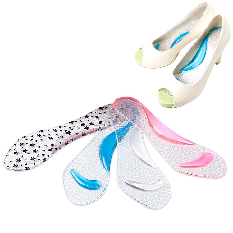 5 paia di donne in gel di silicone massaggio arco plantare solette ortopediche piede piatto prevengono il piede bozzolo scarpe con tacco alto, consegna colore casuale