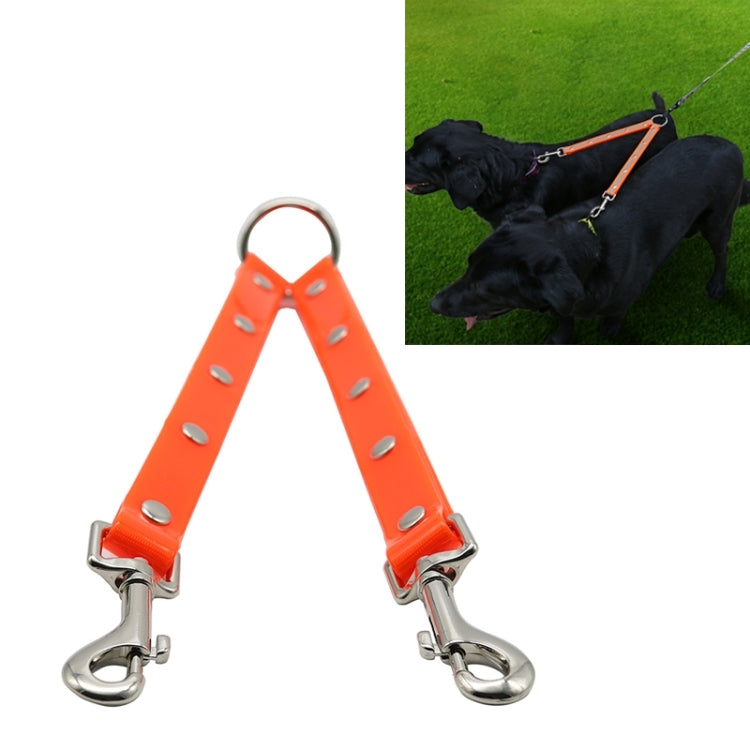 Materiale TPU Cani da compagnia 2 in 1 Corda da trazione senza grovigli Doppio guinzaglio da passeggio per cani da compagnia, Lunghezza: 25 cm, 2 in 1 (Black), 25 cm (Orange), 25 cm (Green), 2 in 1 (Red), 2 in 1 (Yellow)