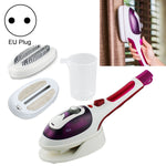 Vaporizzatore portatile multifunzione per uso domestico, da viaggio, portatile, a vapore, con fondo in ceramica, con spazzola per flanella, spazzola per capelli e misurino, spina europea, EU Plug Purple, EU Plug Blue