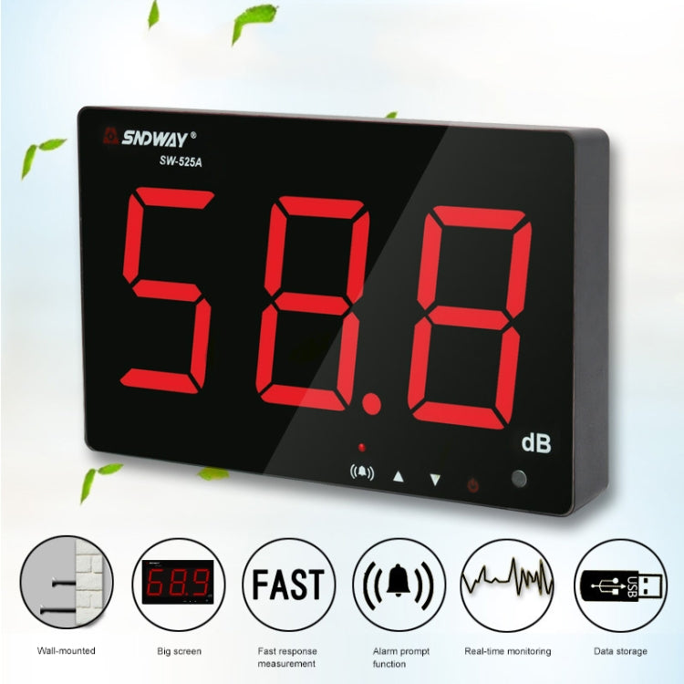 Fonometro SNDWAY SW525B con trasferimento dati USB
