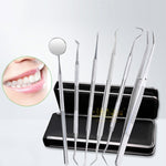 Set strumenti dentali 6 in 1 in acciaio inox