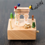 Decorazioni per la casa Originalità Scatole musicali in legno, Ferris Wheel Shape, Train Shape, Carousel Shape, Seesaw Shape, Dance Angel Shape, Birthday Cake Shape, Eiffel Tower Shape, Taj Mahal Shape, Arc De Triomphe Shape, Castle Shape              ...