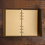 Diario di viaggio a fogli mobili con motivo creativo retrò con foglie autunnali, dimensioni: L, L