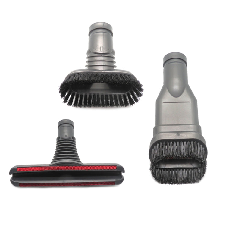 XD969 3 in 1 Round Brush + Stiff Brush + Bed Brush for Dyson Vacuum Cleaner, XD969