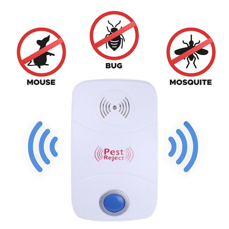 Repellente elettronico per il controllo dei parassiti delle zanzare dei ratti ad ultrasuoni con luce LED, spina americana, AC90V-250V, US Plug
