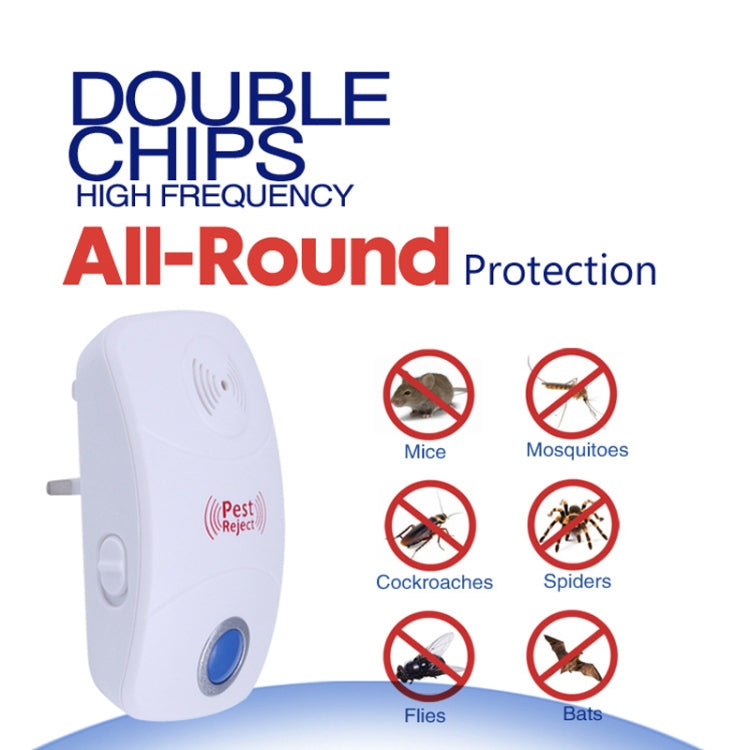 Repellente elettronico per il controllo dei parassiti delle zanzare dei ratti ad ultrasuoni con luce LED, spina americana, AC90V-250V, US Plug