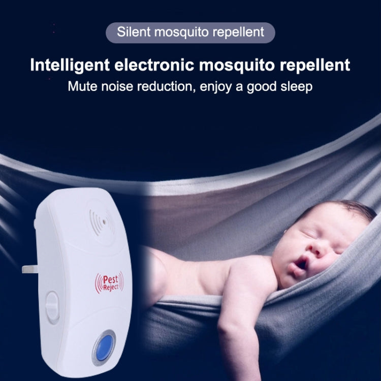 Repellente elettronico per il controllo dei parassiti delle zanzare dei ratti ad ultrasuoni con luce LED, spina americana, AC90V-250V, US Plug
