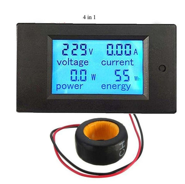 PZEM-061 4 in 1 DC Digital Display Voltage Measuring Instrument, AC 80-260V, 100A