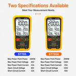 SMART SENSOR ST705 Tester per pannelli solari da 1000 W, misuratore MPPT fotovoltaico multimetro, ST705