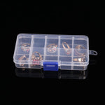 Organizzatore di scatole di plastica con griglia rimovibile da 10 pezzi per gioielli, orecchini, ganci da pesca, piccoli accessori, dimensioni: piccolo, 10 slot, 10 Slots (Pink+Blue), 10 Slots (Orange + blue), 10 Slots (Purple+Blue)                    ...