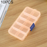 Organizzatore di scatole di plastica con griglia rimovibile da 10 pezzi per gioielli, orecchini, ganci da pesca, piccoli accessori, dimensioni: piccolo, 10 slot, 10 Slots (Pink+Blue), 10 Slots (Orange + blue), 10 Slots (Purple+Blue)                    ...