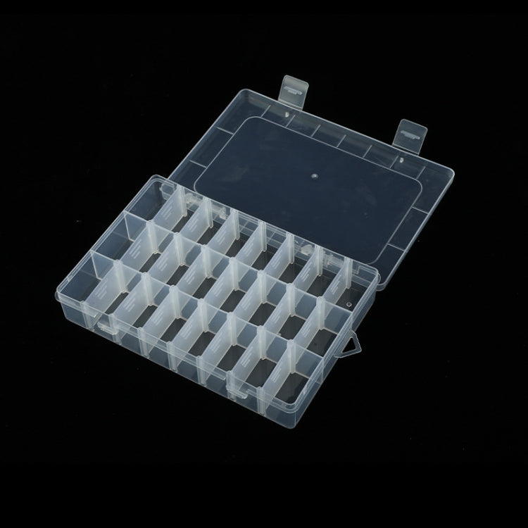 Contenitore portaoggetti organizer in plastica con griglia rimovibile da 5 pezzi, con 24 slot, per orecchini gioielli, 24 Slots