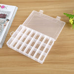 Contenitore portaoggetti organizer in plastica con griglia rimovibile da 5 pezzi, con 24 slot, per orecchini gioielli, 24 Slots