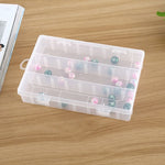 Contenitore portaoggetti organizer in plastica con griglia rimovibile da 5 pezzi, con 24 slot, per orecchini gioielli, 24 Slots