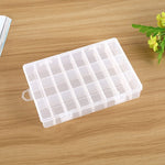 Contenitore portaoggetti organizer in plastica con griglia rimovibile da 5 pezzi, con 24 slot, per orecchini gioielli, 24 Slots