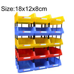 Scatola di plastica obliqua addensata da 4 pezzi Scatola di materiale combinata per scatola di parti, consegna colore casuale, dimensioni: 18 cm X 12 cm X 8 cm, 18cm X 12cm X 8cm