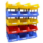 Scatola di plastica obliqua addensata da 4 pezzi Scatola di materiale combinata per scatola di parti, consegna colore casuale, dimensioni: 18 cm X 12 cm X 8 cm, 18cm X 12cm X 8cm