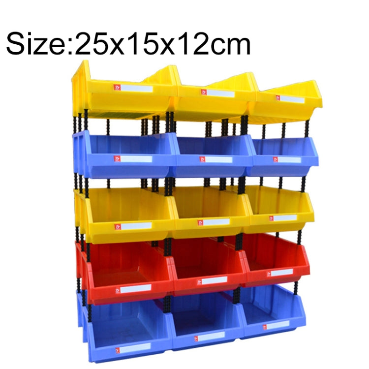 Scatola di plastica obliqua addensata da 2 pezzi Scatola di materiale combinata per scatola di parti, consegna colore casuale, dimensioni: 25 cm x 15 cm x 12 cm, 25cm x 15cm x 12cm