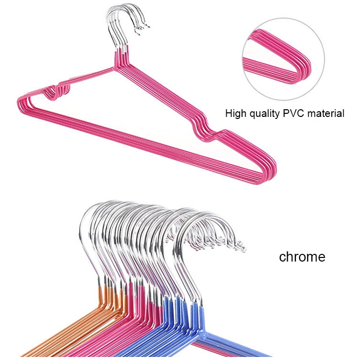 Stendibiancheria antiscivolo senza tracce con rivestimento in PVC in acciaio inossidabile per uso domestico da 10 pezzi