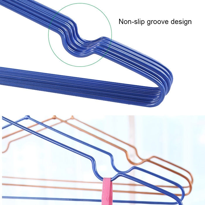 Stendibiancheria antiscivolo senza tracce con rivestimento in PVC in acciaio inossidabile per uso domestico da 10 pezzi