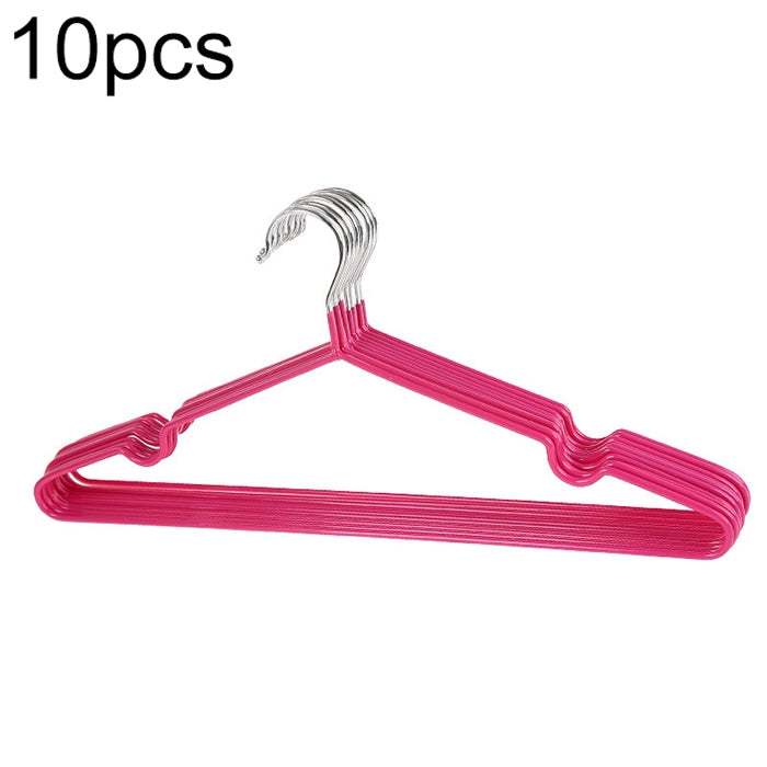 Stendibiancheria antiscivolo senza tracce con rivestimento in PVC in acciaio inossidabile per uso domestico da 10 pezzi