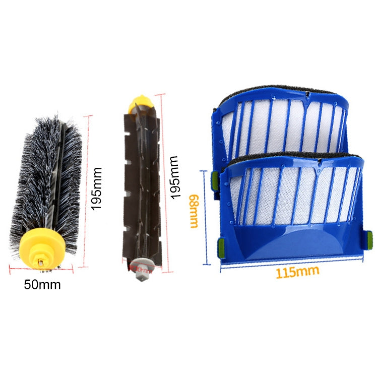 Cleaning Robot Accessories Filter 595 650 690 528 Side Brush Roller Brush for iRobot 500 600