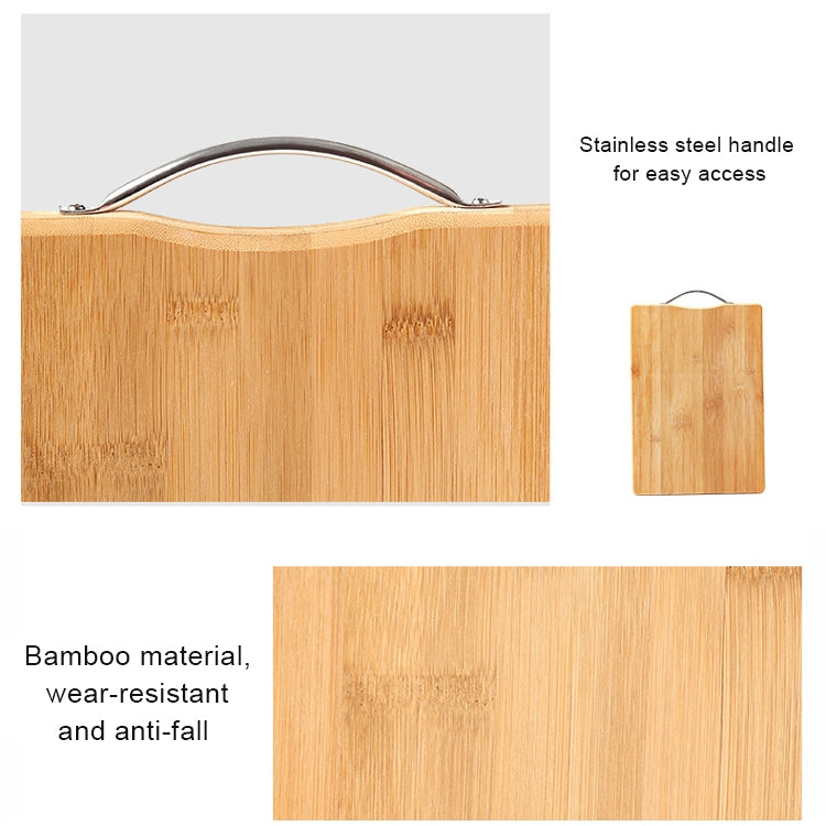 Tagliere da cucina rettangolare in bambù per ispessimento, dimensioni: 30 cm x 20 cm, Size: 30cm x 20cm
