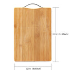 Tagliere da cucina rettangolare in bambù per ispessimento, dimensioni: 32 cm x 22 cm, Size: 32cm x 22cm