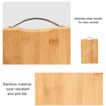 Tagliere da cucina rettangolare in bambù per ispessimento, dimensioni: 32 cm x 22 cm, Size: 32cm x 22cm